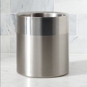 Crate & Barrel Double Wall Utensil Holder Crock